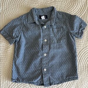 The Children's Place Blue Patterned Button Down Shirt